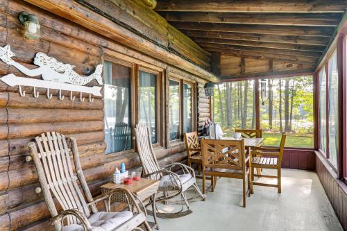 Lakeside Log Cabin with Porch in Monadnock Region