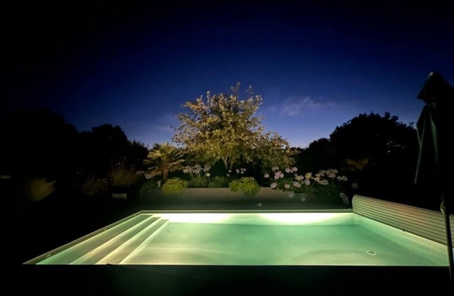 Large family home with heated outdoor pool, near medieval town