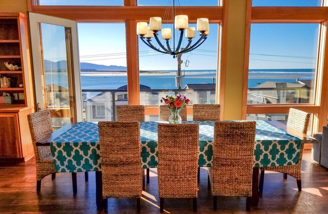 Large, Modern, Ocean-view home with HOT TUB just steps to the beach!