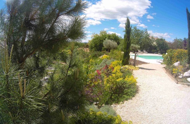 Le Mas de Molines, Cinnamon Room, swimming pool and garden