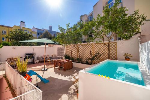 Lisbon Design Flat, Luxury, 7 People, Pool Garden