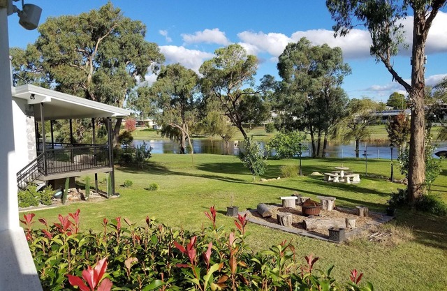 Located 10 minutes walk from the main street overlooking the local creek