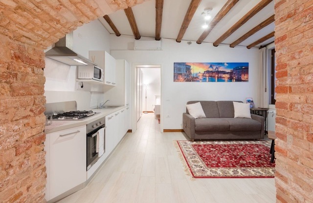 Loft on two levels exposed beam