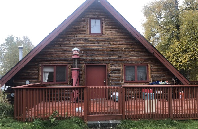 Log cabin in Kenai Alaska.