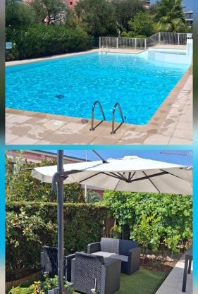 Lovely apartment with private garden and a swimming-pool