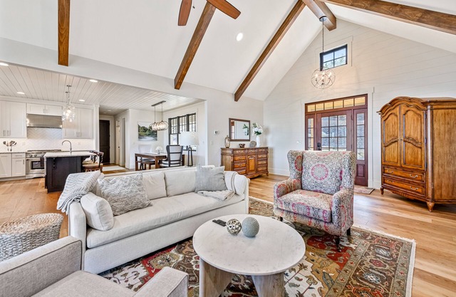 Luxe mountain-view retreat with private hot tub, covered deck, & chef's kitchen