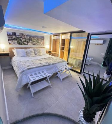 Luxury Apartment Jacuzzi Air Conditioning Fireplace and King Bed