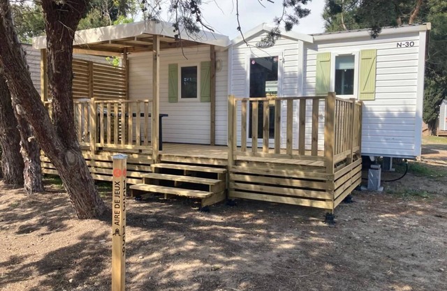 Mer 3* - Mobile-Home 2 Bedrooms Cliumatisé Large terrace Heated swimming pool