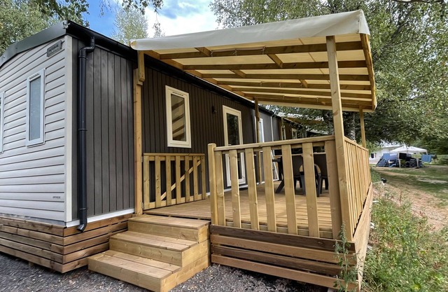 Mobil-home vue Étang