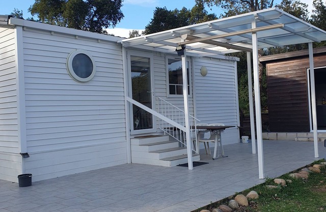 Mobile home with separate kitchen for nature lovers