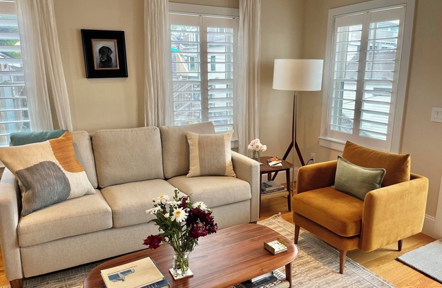 Modern beachfront condo with private deck, harbor views, and parking!