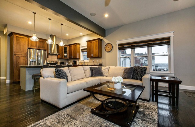 Modern townhome with river views in historic Dubuque!