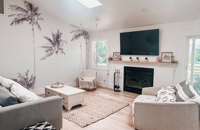 Modern Wine country home with vineyard and mountain views