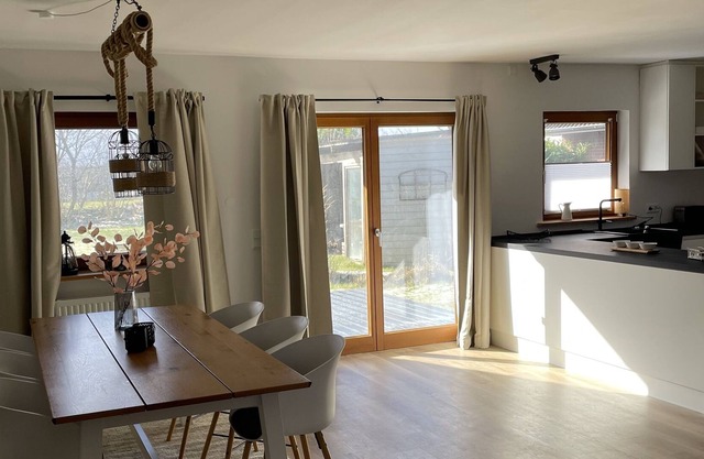 Modern wooden house in a quiet location