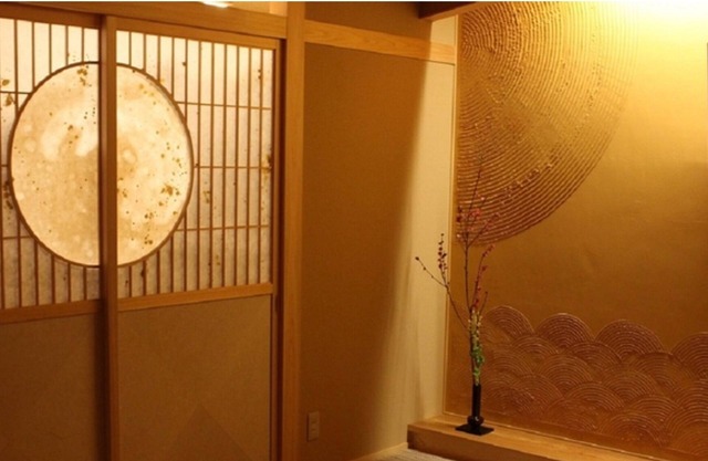 Moon and Wa colored by traditional Japanese p/Kurobe Toyama