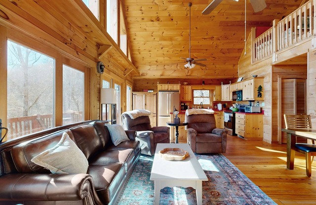 Mtn-view home close to parks with private sauna, decks, wood stove, grill, W/D