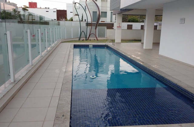New flat, 2 bedrooms, furnished with swimming pool on the beach of Novo Campeche / Floripa
