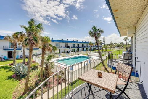 Oceanfront Ormond Beach Condo Patio, Pool Access!