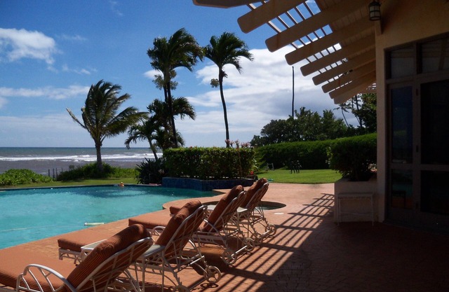 One of a kind private Luxury beachfront Estate with oceanfront pool & jacuzz