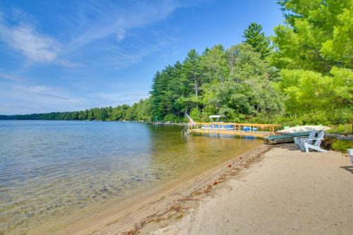 Panther Pond Cabin with 200 Ft Sand Beach and Dock!