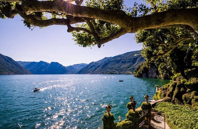 Perched above the gleaming waters of Lake Como