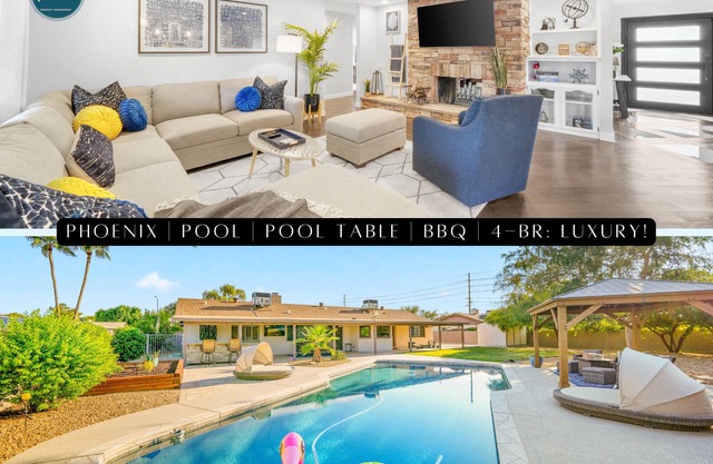 Phoenix Pool ~ Pool Table ~ BBQ ~ 4 BR: Luxury!
