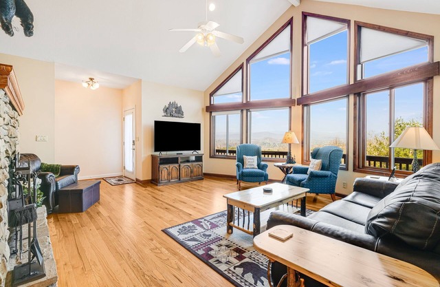 Pisgah View | Stunning Mountain Escape w/Wrap-Around Deck & Garage