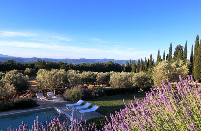 Poggio Corsucci.Historic stone house with swimming pool and enchanting view.