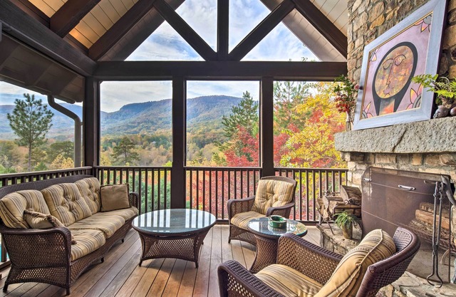 Pool & Mountain Views: Stunning Mill Spring Home!