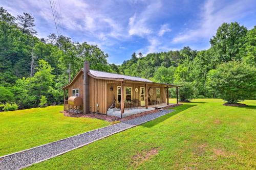 Porch and On-Site Creek Marshall Cabin Retreat