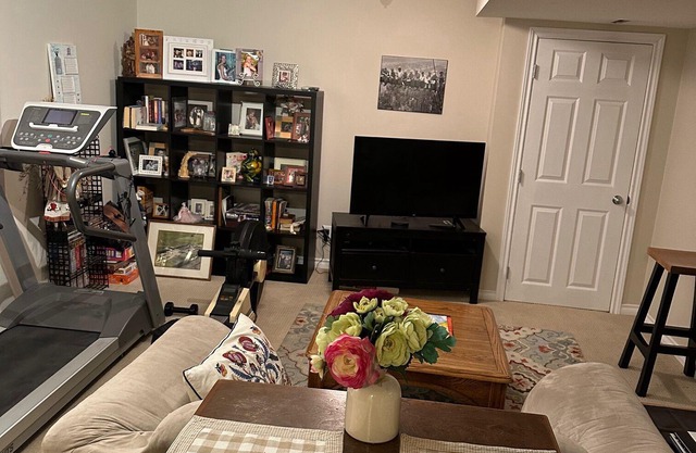 Private, quiet, cozy developed basement living area with 2 beds.