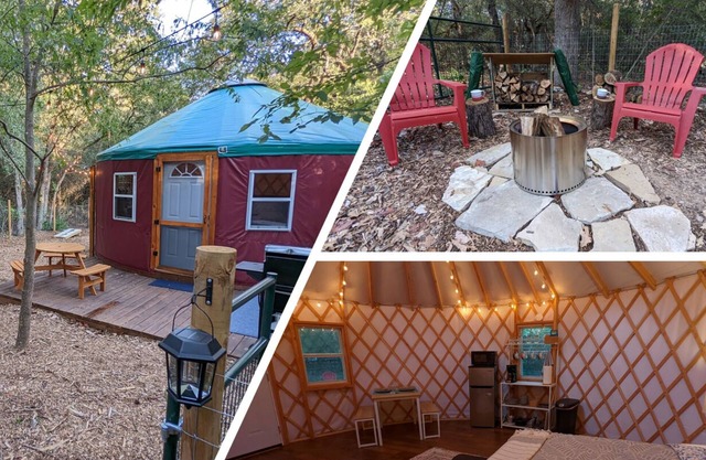 Private Yurt with AC & Heating.