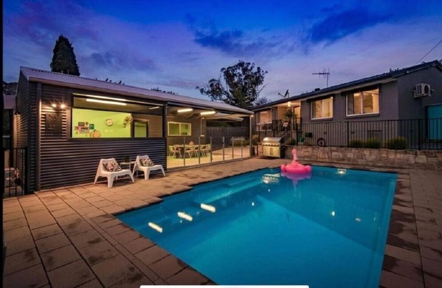 Resort style home pool spa sauna