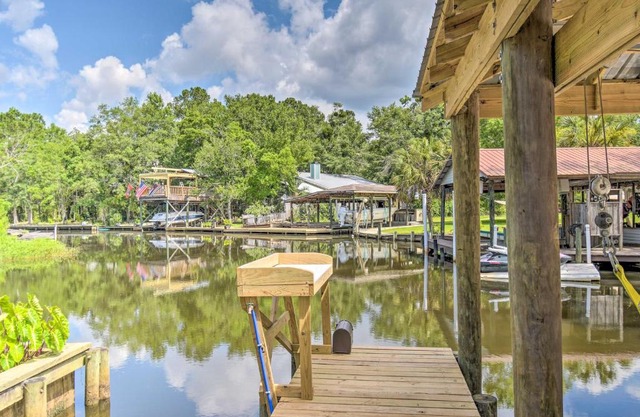 Riverside New Magnolia Springs Home with Dock, Beach