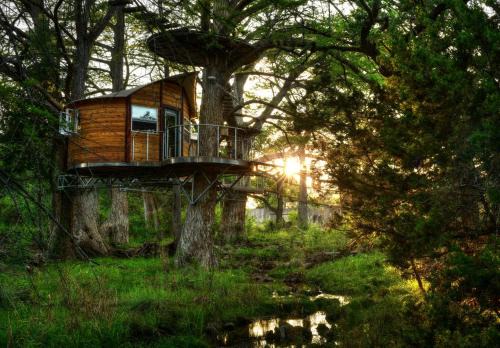 Romantic Getaways in Fully-Equipped Tree House Rental in Spicewood, Texas