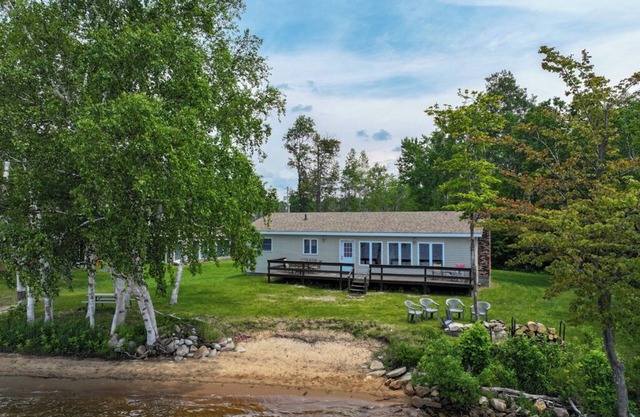 Rustic, Cozy Lakefront Cabin with Private Beach on Upper Chateaugay Lake.