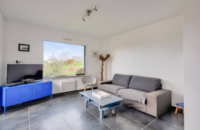 Sea view from a new house with garden for 6