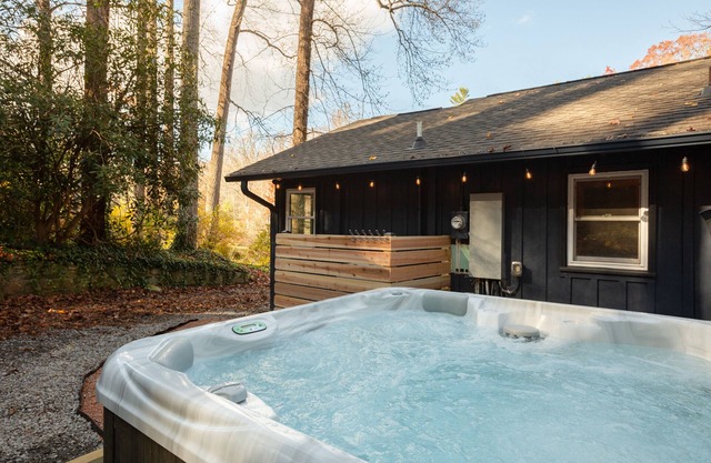 Serene Mountain Cabin with Hot Tub near Asheville