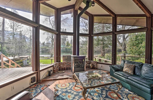 Serene Riverfront Escape w/Hot Tub & Views!