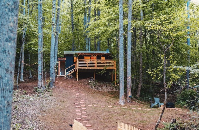 Serenity Cabin, located 20 minutes from downtown.
