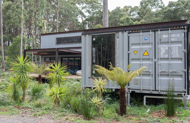 Shipping Container Living; Industrial fit out on bush block