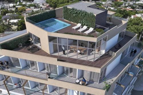 Sofisticado Penthouse a estrenar en Sofisticado Barrio y Edificio Vista panorámica 100m2 Gimnasio Piscina Lujoso Salon de Fiestas Parking privado con acceso directo al departamento