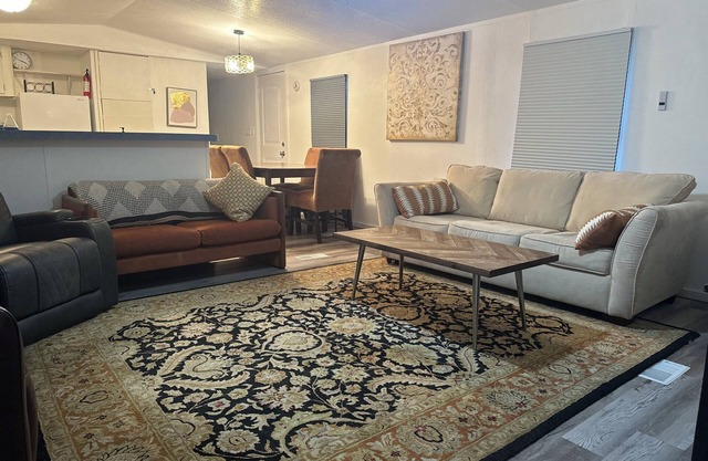 Spacious 4-bedroom mobile home with 6 beds