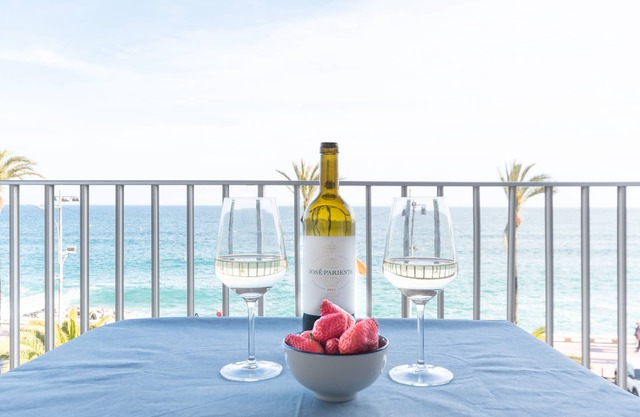 Spacious apartment, with views, bright, renovated and in front on the beach!