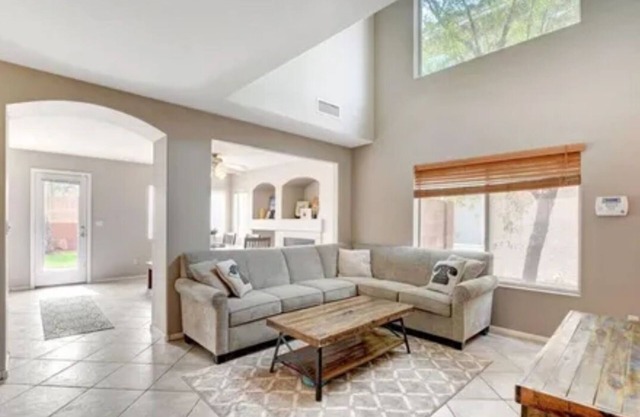 Spacious home with grass backyard, fire pit, & craft bar!