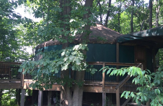 Stay In A Yurt! Secluded And Wooded Acreage On A Lake! Lawton Mi