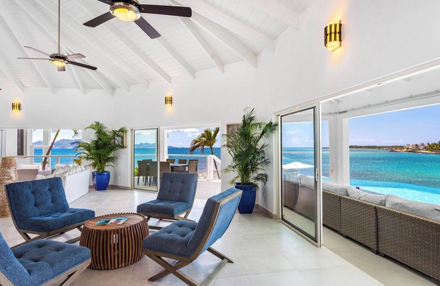 Stunning 6 bedroom waterfront villa with wooden dock