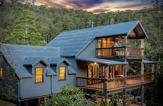 Stunning views and total privacy. Summer pool and winter fire.