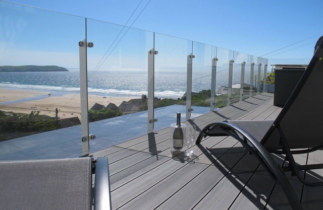 Stunning views from large balcony and modern beautiful contemporary apartment