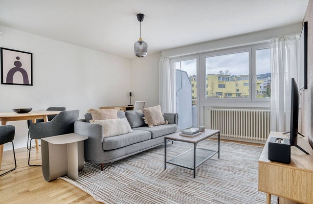 Sunlit Altstetten 3 Room w/Storage & W/D, nr Local Market, by Blueground